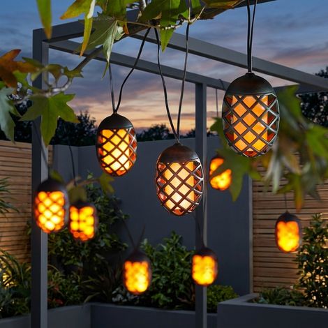 Lunaria Flaming Solar Garden String Lights (1/2)