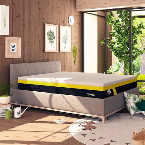 Baldiflex Materasso Lattice e Cocco Natura Eco 25 con Fodera Sfoderabile in Cotone Naturale, Matrimoniale misura 160x190 cm
