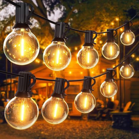 Nouvelle guirlande lumineuse solaire à ampoules LED G40 pour camping, jardin, cour, festival folklorique, décoration rétro (1/5)