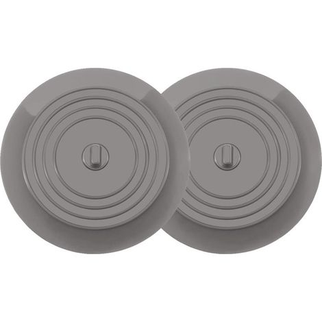 2 bouchons de vidange, silicone souple, diamètre 15 cm, universels pour baignoire, évier, douche et lavabo (1/5)
