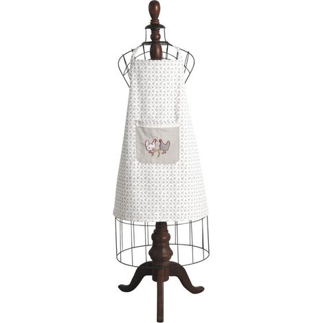 Tablier en coton et lin poule