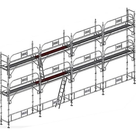 Lot échafaudage de façade Ø 45 mm - 78 m2 (1/2)