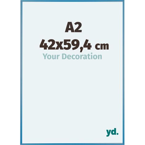 yd. - Cadre photo A2 42x59.4 - Bleu Acier - Aluminium - Kent