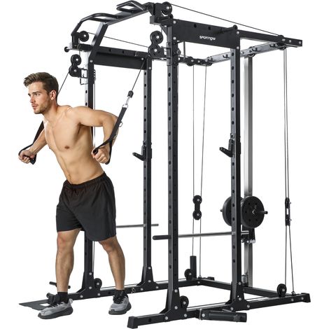 SPORTNOW Cable Crossover Machine, 300kg Multi Gym Cable Pulley System (1/5)