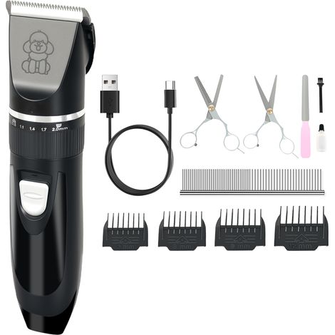 Skylos Pet Clipper Kit Dog Cat Grooming Cordless Low Noise Adjustable Trimmer