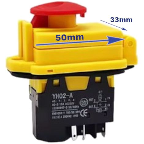 Produktbild von Trade-Shop Maschinen-Hauptschalter Magnetschalter DKLD DZ-6 – 16A 250V, 4 Pins, IP55, Für Kreissägen & Bohrmaschinen