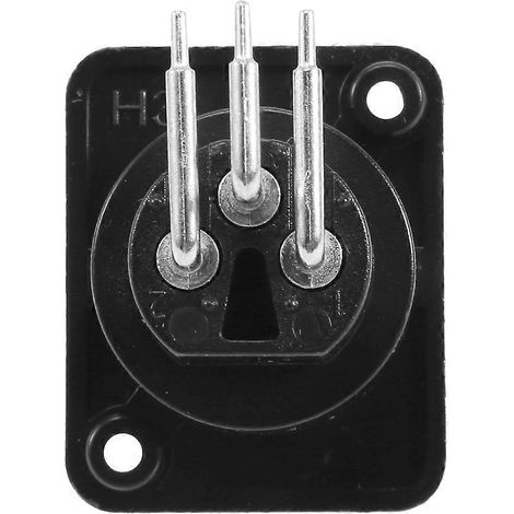 10 connecteurs XLR femelles 3 broches noirs pour panneau, châssis et circuit imprimé. (1/5)