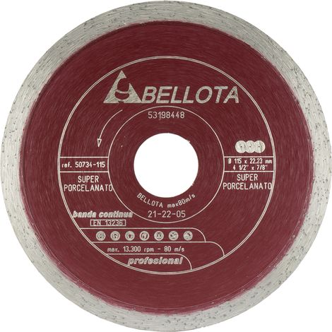 Disque diamanté porcelaine céramique 115mm 50734 Bellota (1/4)