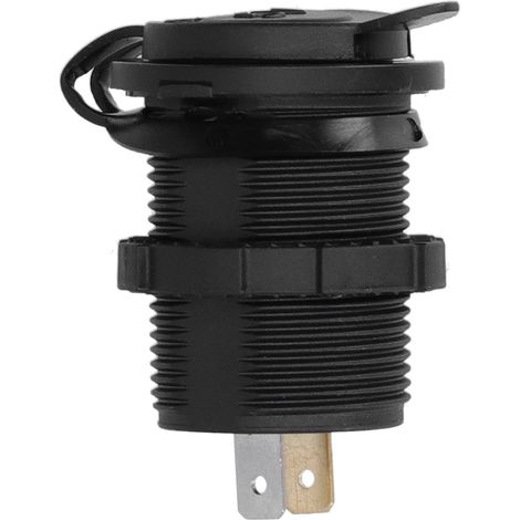 Chargeur USB Double 5V 4,8A pour Moto Voiture Bateau, Prise Allume-Cigare avec Interrupteur Tactile, Cache Anti-Poussière, LED Rouge, Universel (1/5)
