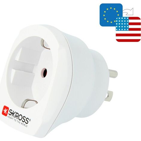 Adaptateur secteur Europe vers USA SKROSS 1.500203C-E 15A Blanc