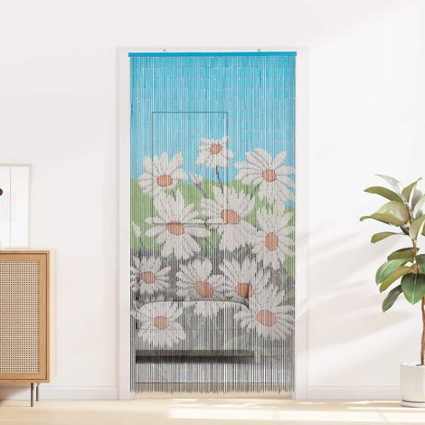 vidaXL Tenda per Porta Antinsetti multicolore 200 x 100 cm Bambù