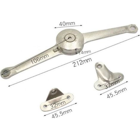 Support De Couvercle Charnière - Alliage De Zinc - Angle Réglable 75° 110° - Pour Placard Boîte Rangement Meuble - 2 Pièces (1/5)