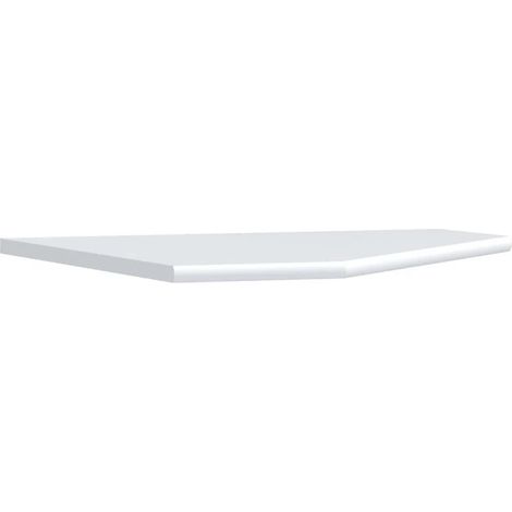 Plateau angle 90° pour liaison bureaux décor blanc - MARIA (1/5)