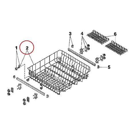 Panier supérieur pour lave-vaisselle compatible De Dietrich et Neff – Dimensions optimales pour modèles spécifiques – 93X4352 (1/4)