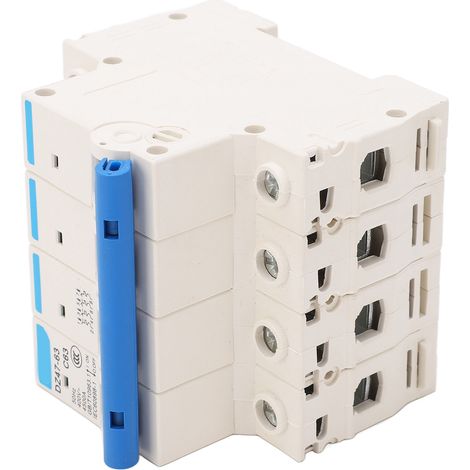 Disjoncteur miniature 4 pôles, pouvoir de coupure 4500 A, montage sur rail DIN, 400 V (1/5)