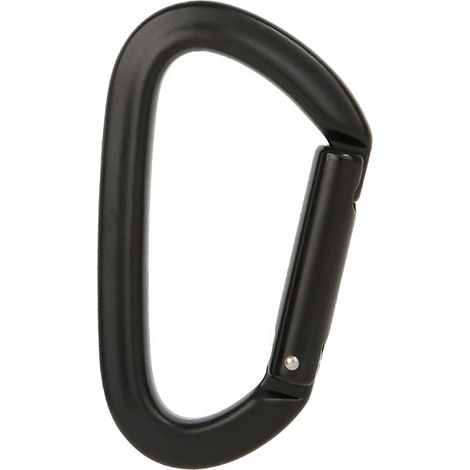 Karabinerhaken mit Klettersicherheitsverschluss aus Aluminiumlegierung, D-förmig, für Hängematten-Schlüsselanhänger, schwarz, Schnellverschluss