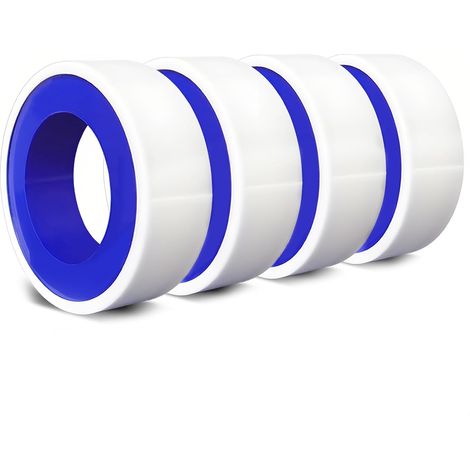 Lot de 4 Ruban d'Étanchéité, 10m x 12mm, Ruban d'Étanchéité Plomberie, PTFE Étanche Pour Travaux Plomberie Douche Baignoire Robinetterie Tuyau Joint Rondelle (1/5)