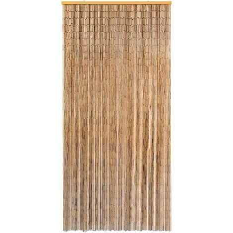 vidaXL Cortina de bambú para puerta contra insectos 100x220 cm (1/2)