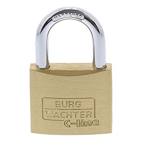 Burg-Wächter Set di 3 lucchetti in ottone C-Line oro (1/4)