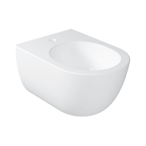 Einloch-Wand-Bidet 52x36 cm aus glänzend weißer Keramik – Galassia Dream