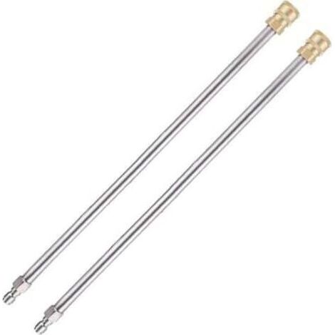 Lot de 2 rallonges pour nettoyeur haute pression, outils de nettoyage de gouttières, lance télescopique de rechange et buses de nettoyage de vitres. (1/4)