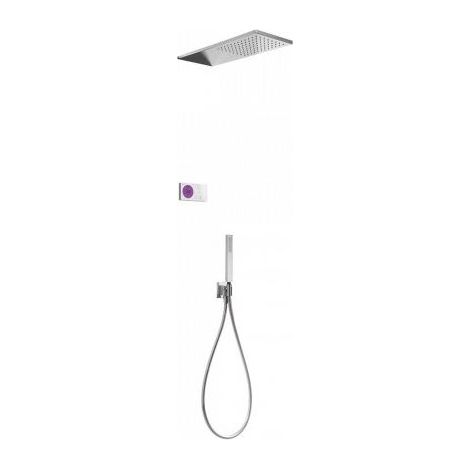Kit de douche thermostatique électronique et encastré SHOWER TECHNOLOGY avec contrôle électronique compris (blanc) - TRES 092865 (1/4)
