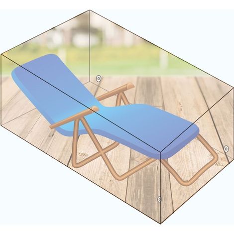 Abdeckhaube anthrazit für Gartenliege Möbelschutz Schutzhülle Liege 200x75x40cm (1/2)