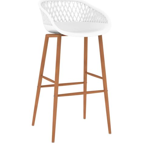 Maison Exclusive - Tabourets de bar lot de 4 blanc (1/5)