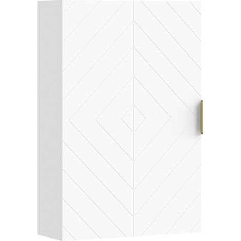 Beyamis Wandschrank fürs Badezimmer, WC-Schrank mit verstellbaren Einlegeböden für Flur und Wohnzimmer, Weiß
