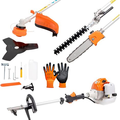 Decespugliatore a scoppio 4 in 1 tagliasiepi troncarami e motosega 52cc 2 tempi (1/5)