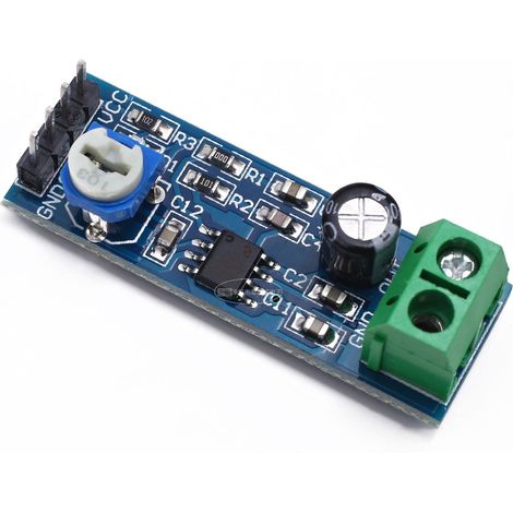 Carte d'amplification LM386, module d'amplification de puissance à gain 200x, carte d'amplification audio, mono. (1/4)