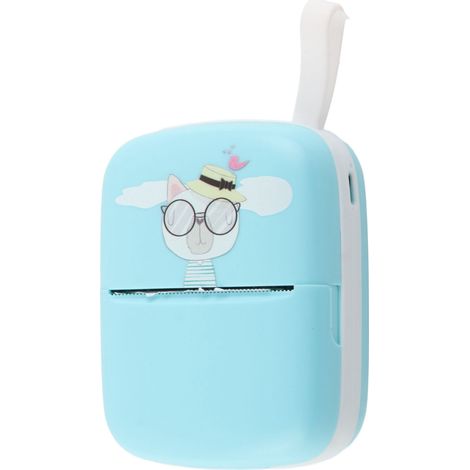 Mini imprimante thermique de poche (HD, Bluetooth, sans encre) pour étudiants, bleue. (1/5)
