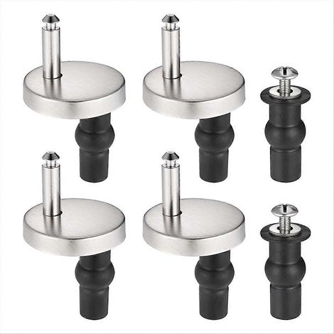 Lot de 6 fixations pour abattant WC, vis de rechange en acier, kit d'installation pour lunette de toilettes, accessoires de plomberie, quincaillerie robuste, pack de 6 pièces (1/5)