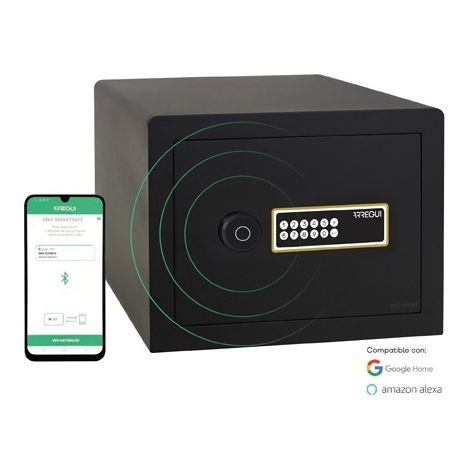 ARREGUI AWA 220740 Cassaforte intelligente, Smart Safe, apertura elettronica, gestione tramite applicazione mobile, compatibile con Amazon Alexa y Google Home, 27 x 38,5 x 32,5 cm, 23 L
