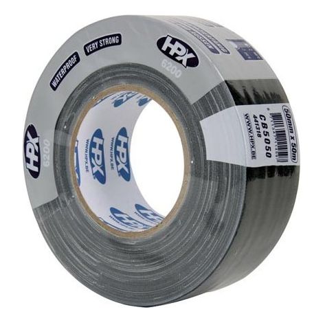 Hpx - ruban adhésif vinyle professionnel - 50mm x 50m - noir