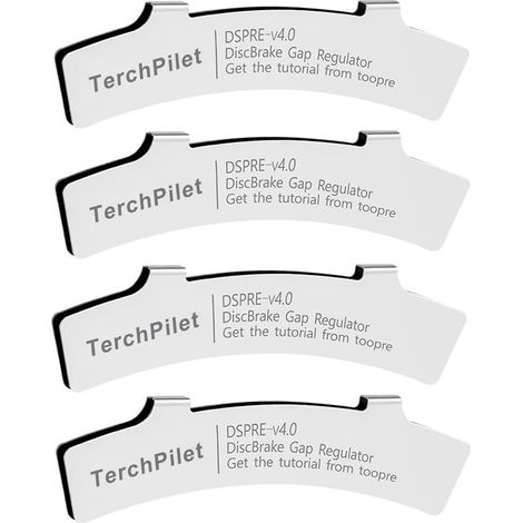 Lot de 4 plaquettes de frein à disque et outil d'alignement de rotor en acier inoxydable 304 - Régulateur d'écart de frein à disque pour tous les VTT, vélos de route, BMX (1/5)