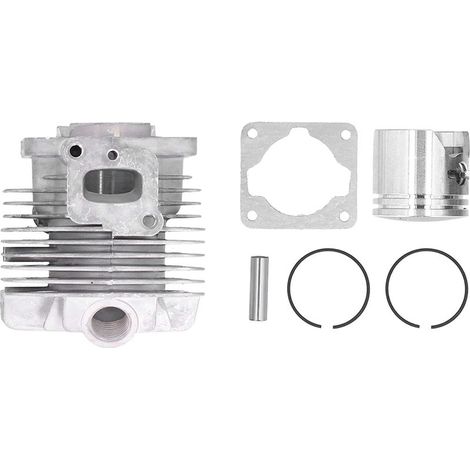 Chemise de Cylindre de Moteur à Essence de Tondeuse 34mm, Remplacement de Jeu de Joints D'agrafes D'anneau de Piston de Cylindre pour Pièces de Débroussailleuse TL26/CG260 1E34F