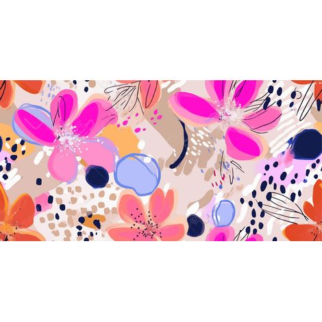 Papier peint panoramique - Fleurs - 130 cm x 65 cm (1/2)