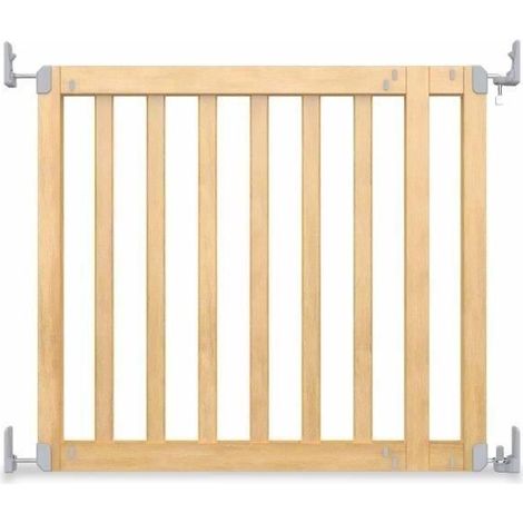 Barrière de sécurité enfant 71 cm – Ajustable 76 à 91 cm – Fixation par pression ou étriers – Panneaux personnalisables en bois – Ingenuity (1/5)