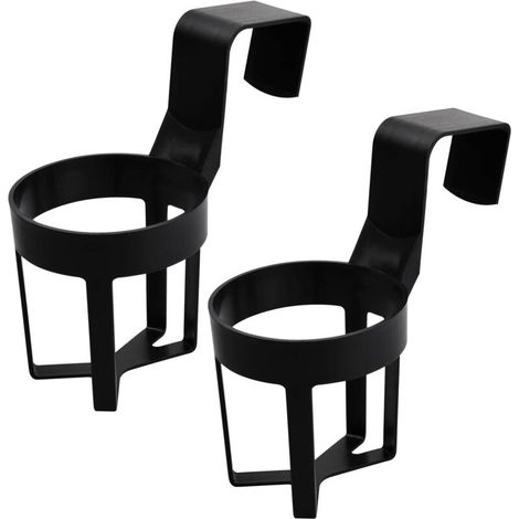 Porte-gobelets deux pièces, porte-tasses de voiture noir, porte-gobelets universel (1/4)