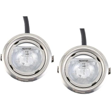 Lot de 2 ampoules halogènes, 20 W, compatibles avec les hottes de cuisine, 65 mm, verre transparent, 12 V CA, extracteurs d'air et ventilateurs d'extraction, éclairage de qualité. WHBYV (1/4)
