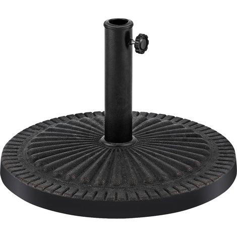 49cm Sonnenschirmständer Robuster Runder Schirmhalter mit Feststellknopf Dicke Eisenstange