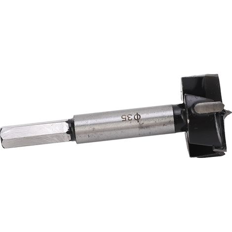 Foret Forstner 35mm à 3 plaquettes carbure, mèche à paumelles pour bois, perçage propre et efficace pour meubles, outil de menuiserie (1/5)