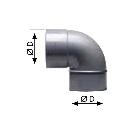 Codo de PVC gris de Crearplast  Macho-Hembra - 40 - a 87º