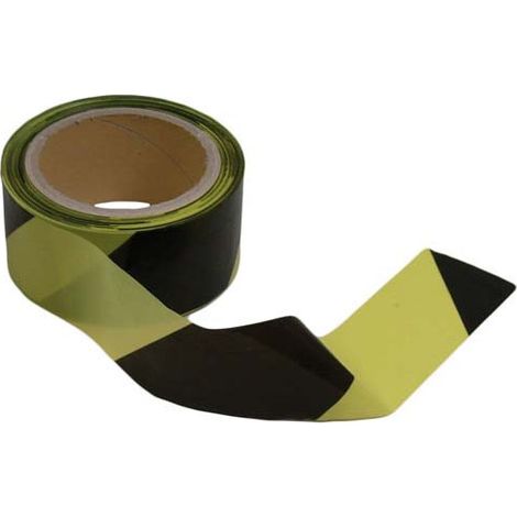 Cinta de balizamiento de polipropileno de 1 cara 571YBSSPE  Amarillo / Negro
