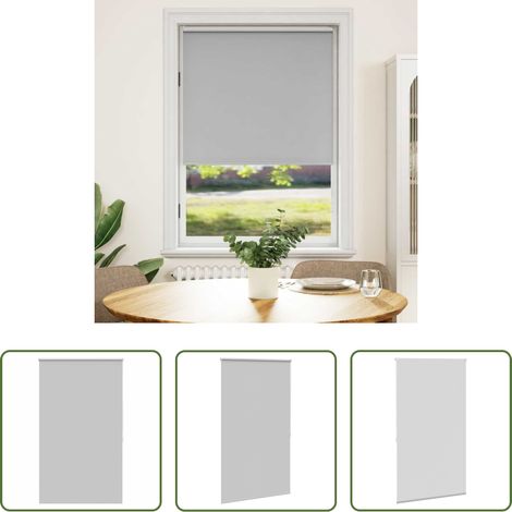 vidaXL Stores anti-soleil - Store enrouleur occultant 84,4 x 175 cm, largeur du tissu 80 cm, gris (1/5)