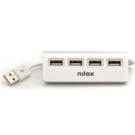 HUB NILOX 4x USB 2.0 BLANCO (1/5)
