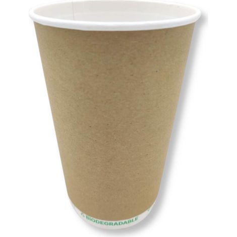 Pappkaffeebecher, plastikfrei, 400 ml, 25 Stück, umweltfreundlich