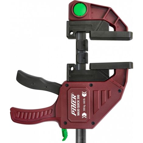 Piher – Serre-joint rapide 60 cm – Pression maximale 300 kg – Système Easy Grip – Têtes nylon et fibre de verre – Barre acier trempé 20x5mm (1/6)