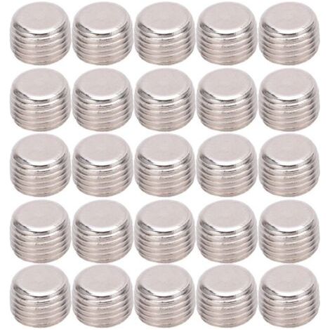25 Pièces Bouchon de Tuyau à Tête Hexagonale Filetée en Fer pour Connecteur Pneumatique 1/4 331 Quincaillerie de Fixation (1/5)
